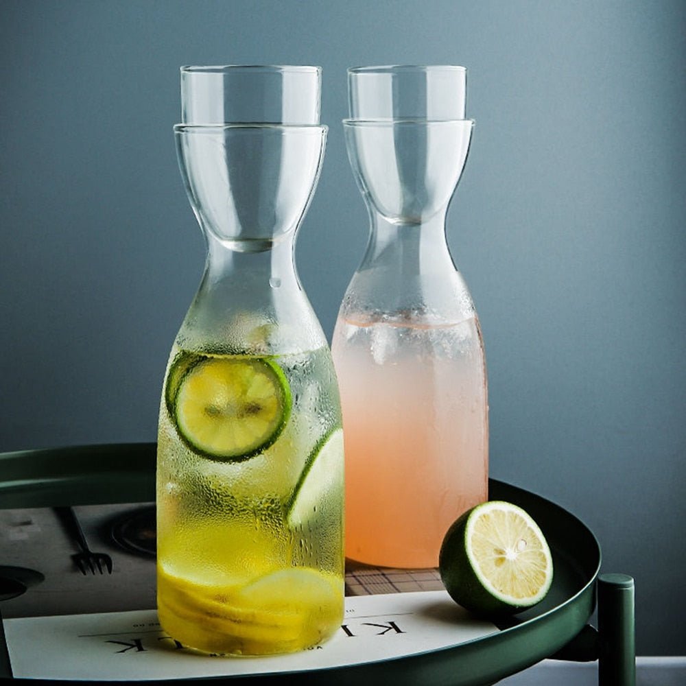 Bedside Water Carafe Set with Tumbler - Ideal for Milk and Tea - Casatrail.com