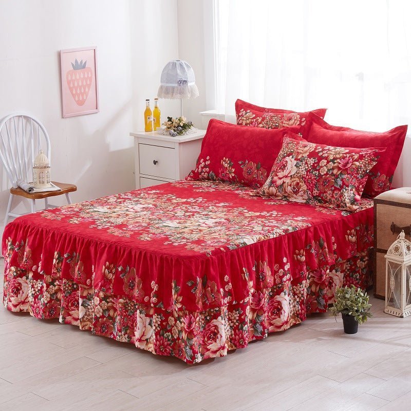 Bilateral Bed Skirt with Simmons Bed Cover - Casatrail.com