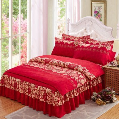 Bilateral Bed Skirt with Simmons Bed Cover - Casatrail.com