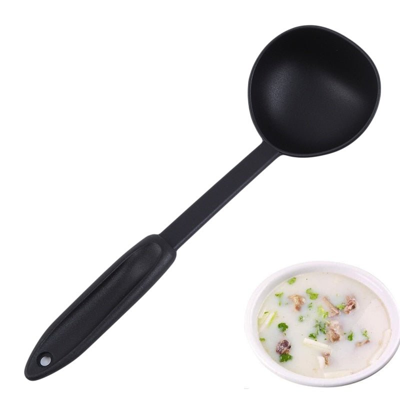 Black Plastic Kitchen Soup Ladle - Casatrail.com