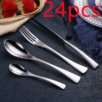 Thumbnail for Black Stainless Steel Cutlery Set - Korean Style - Casatrail.com