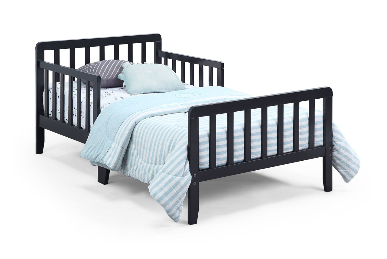 Black Upholstered Toddler Bed - Casatrail.com