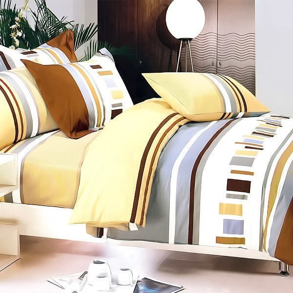 Blanco Brown Abstract Duvet Cover Set - Casatrail.com