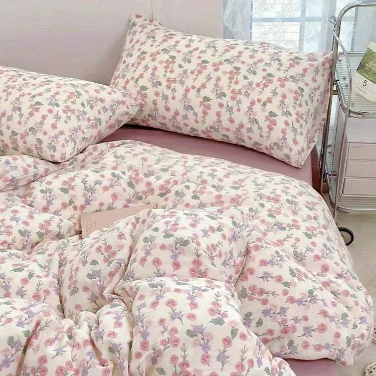 Blue Flower Duvet Cover Set - Casatrail.com