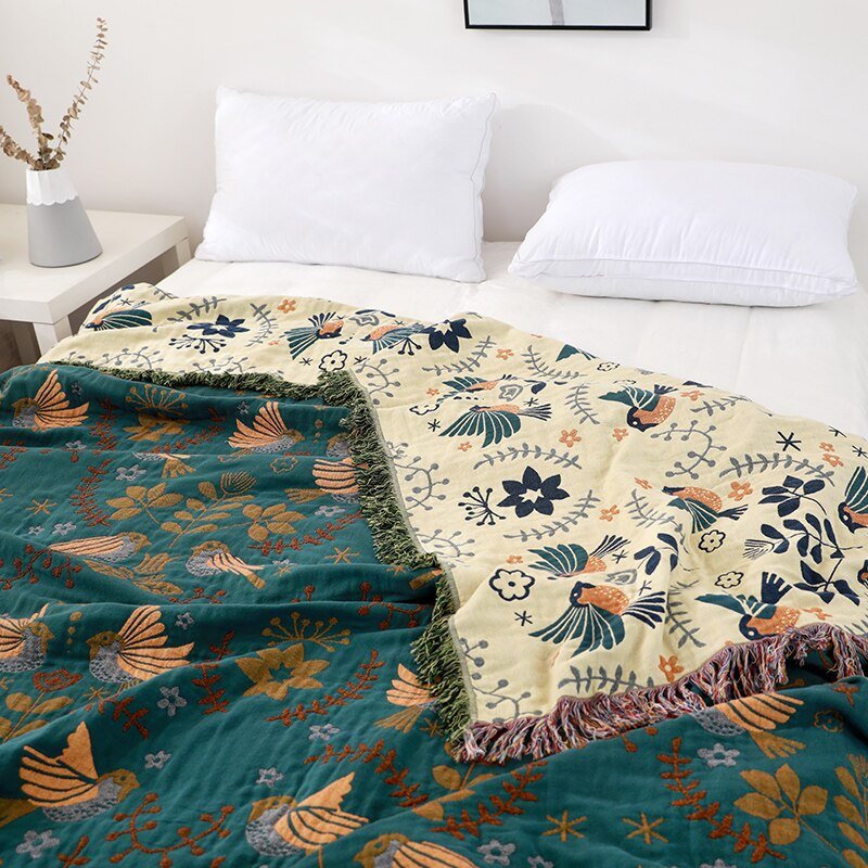 Bohemian Style Cotton Throw Blanket - Casatrail.com