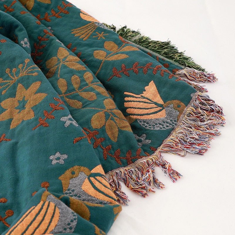 Bohemian Style Cotton Throw Blanket - Casatrail.com