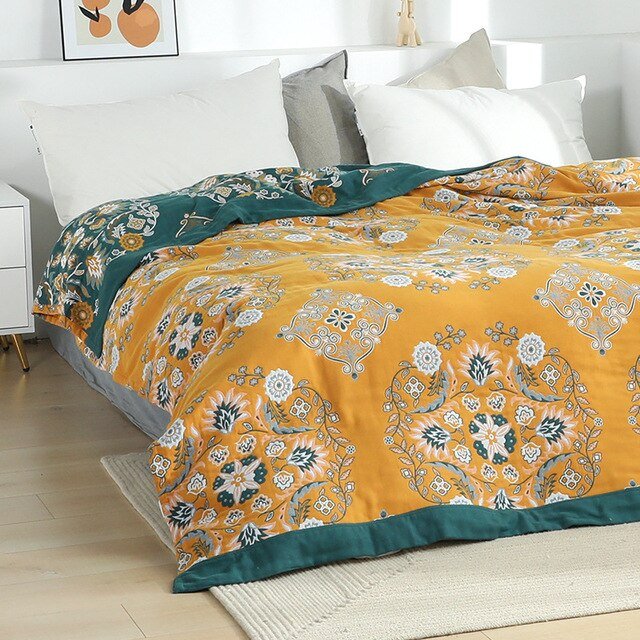 Boho Bedspread for King and Queen Size Beds - Pure Cotton - Casatrail.com