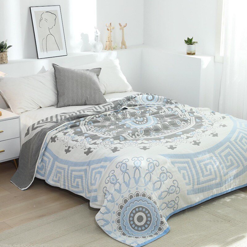 Boho Bedspread for King and Queen Size Beds - Pure Cotton - Casatrail.com