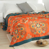 Thumbnail for Boho Bedspread for King and Queen Size Beds - Pure Cotton - Casatrail.com