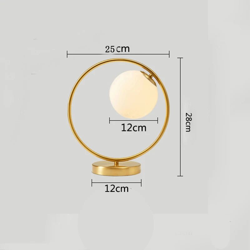 Brass Glass Bedside Reading Light - Casatrail.com