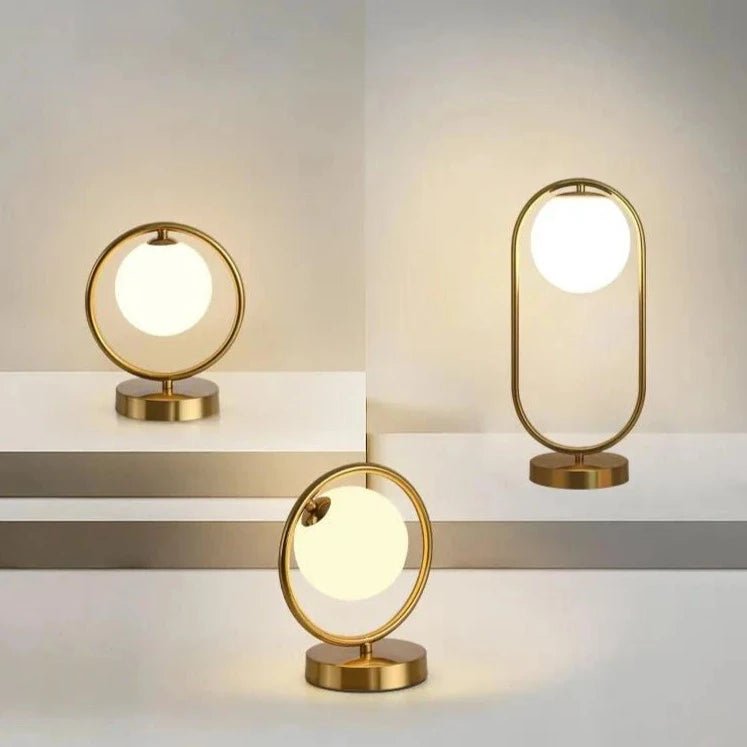 Brass Glass Bedside Reading Light - Casatrail.com