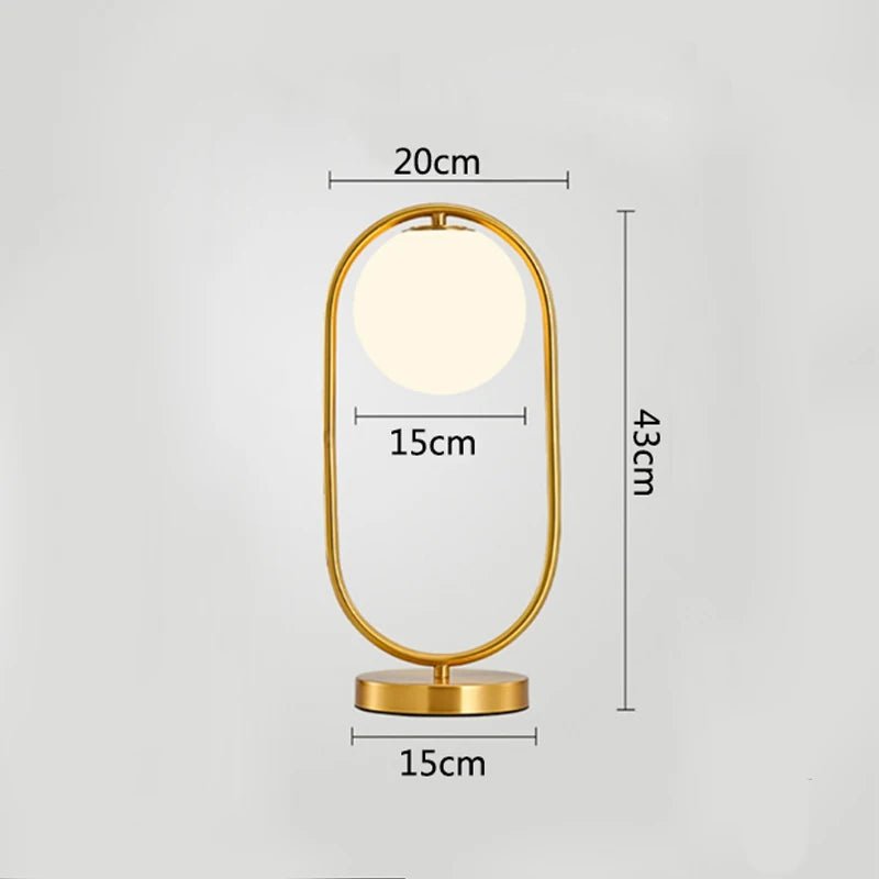 Brass Glass Bedside Reading Light - Casatrail.com