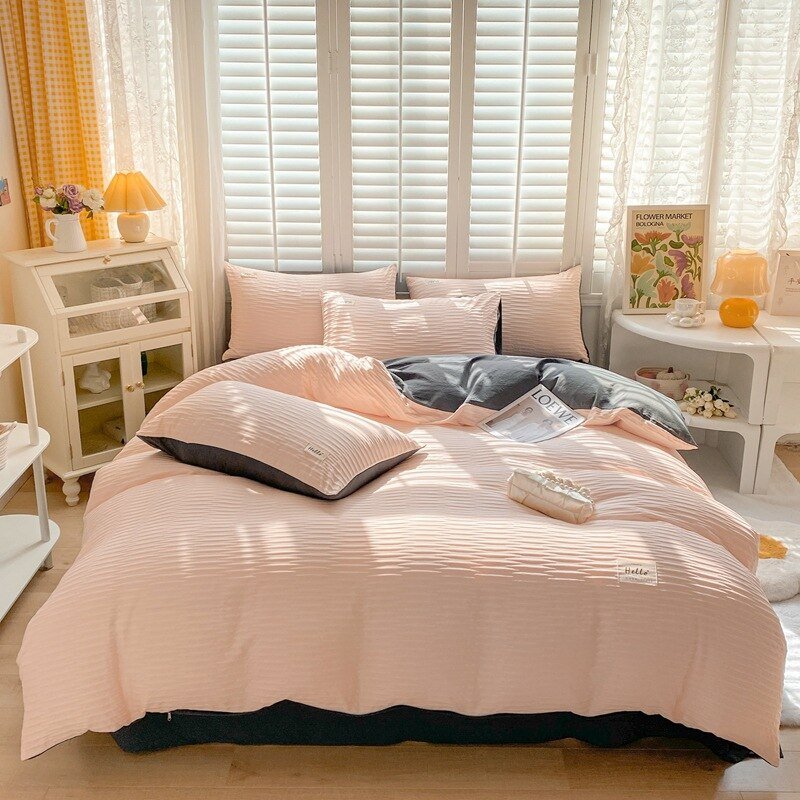 Bubble Yarn Fabric Duvet Cover Set - Casatrail.com