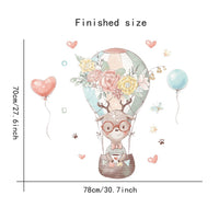 Thumbnail for Bunny Balloon Nursery Wall Stickers - PVC Material - Casatrail.com