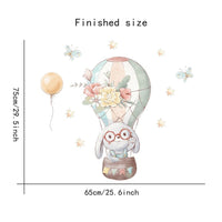 Thumbnail for Bunny Balloon Nursery Wall Stickers - PVC Material - Casatrail.com