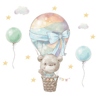 Thumbnail for Bunny Balloon Nursery Wall Stickers - PVC Material - Casatrail.com