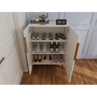 Thumbnail for Modern White Sideboard Cabinet With Gold Handles For Kitchen, Dining Room Furniture Organizer
