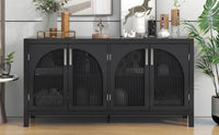Thumbnail for Sideboard With Rattan Door & Metal Handles For Living Room