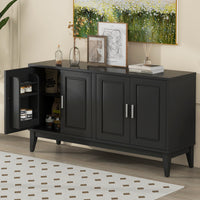 Thumbnail for 4 Door Sideboard Storage Cabinet With Gantry With Adjustable Shelves