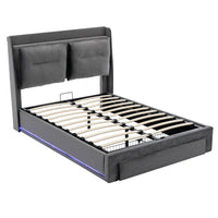 Thumbnail for Upholstered King Size Hydraulic Bed