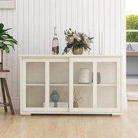 Thumbnail for Kitchen Storage Cabinet With Glass Door