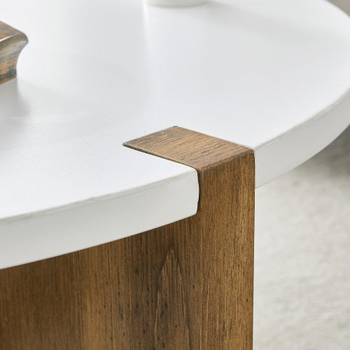 Minimalist Circular MDF Material Coffee Table
