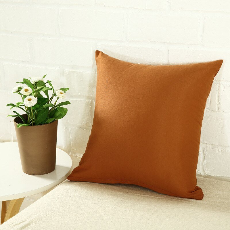 Candy Color Solid Throw Pillow Case for Decor - Casatrail.com