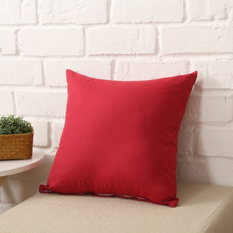 Candy Color Solid Throw Pillow Case for Decor - Casatrail.com