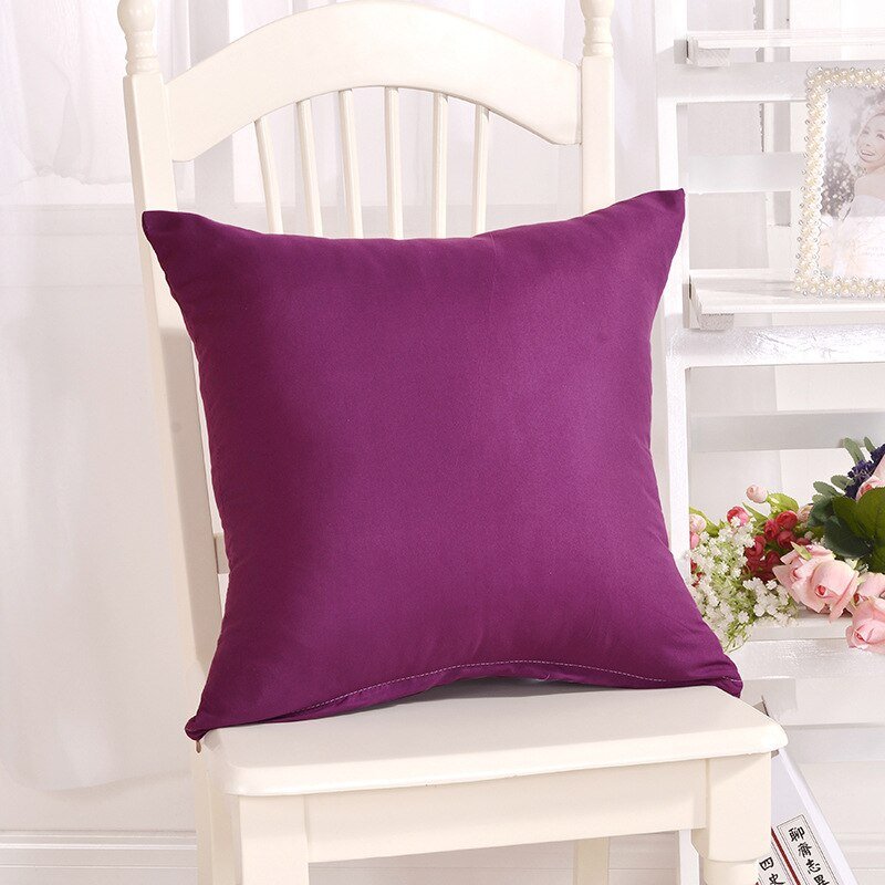 Candy Color Solid Throw Pillow Case for Decor - Casatrail.com