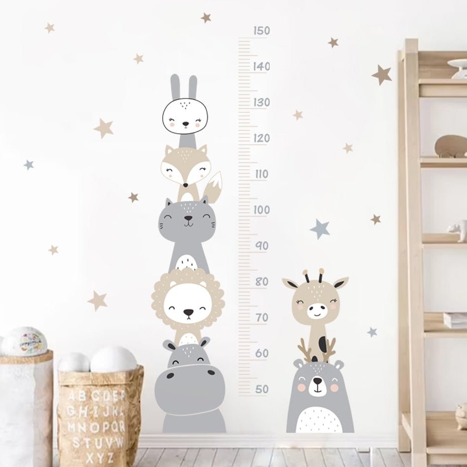 Cartoon Baby Height Measurement Vinyl Nursery Decal - Casatrail.com