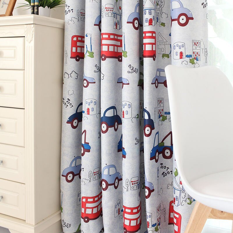 Cartoon Car Sheer Curtains for Kids' - Casatrail.com