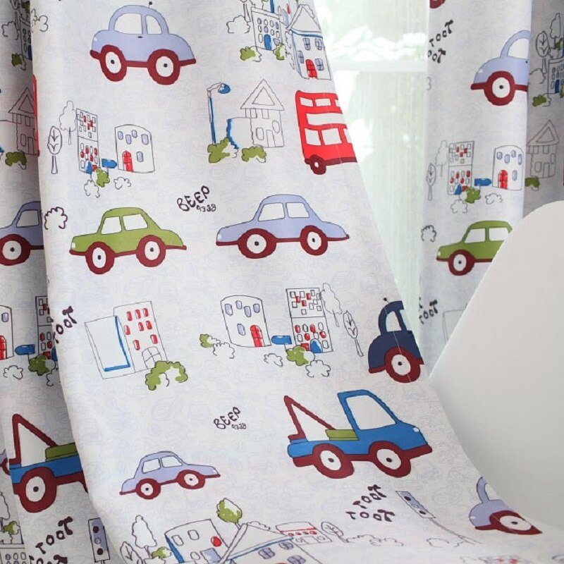 Cartoon Car Sheer Curtains for Kids' - Casatrail.com