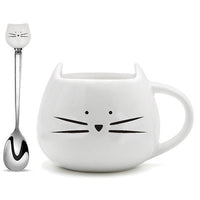 Thumbnail for Cartoon Cat Coffee Mugs with Spoon - Casatrail.com
