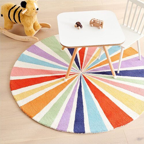 Cartoon Color Strip Children's Room Carpet - Casatrail.com