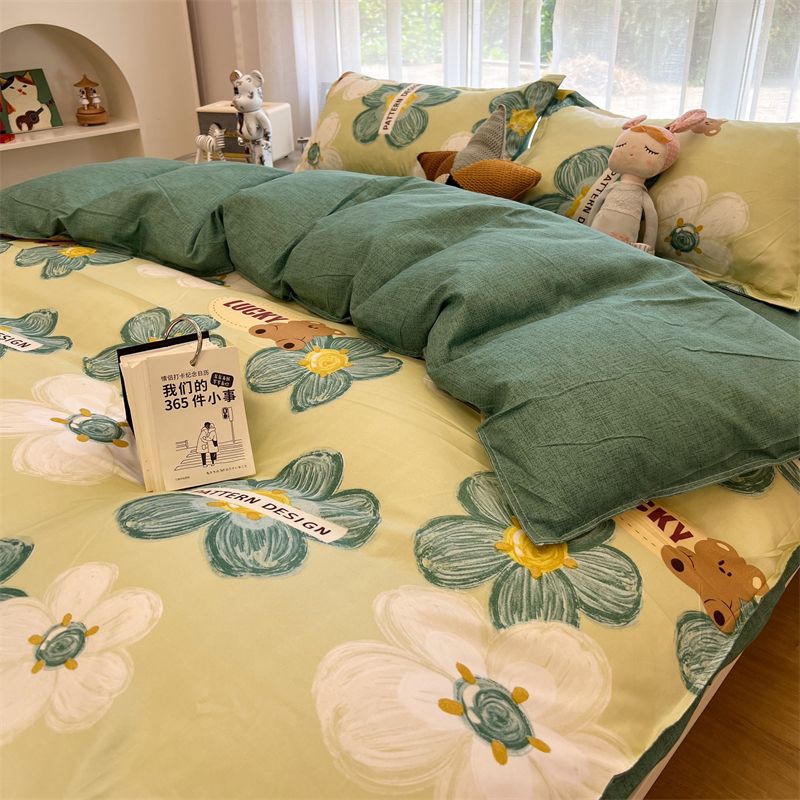 Cartoon Floral Duvet Cover Set for Kids - Casatrail.com