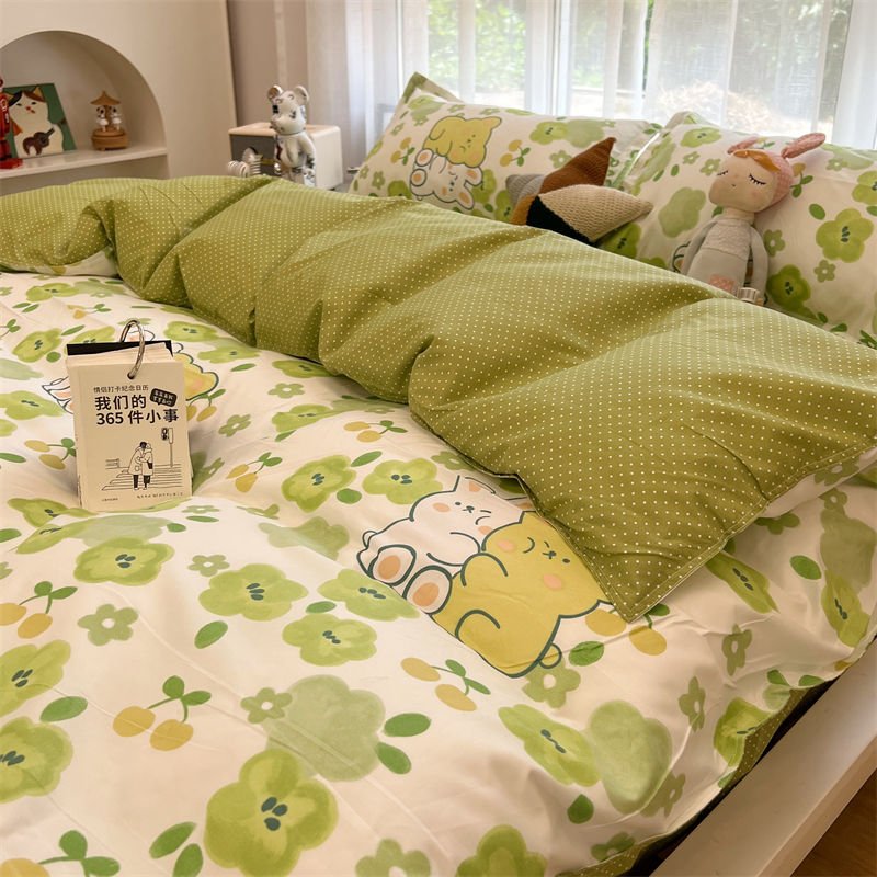 Cartoon Floral Duvet Cover Set for Kids - Casatrail.com