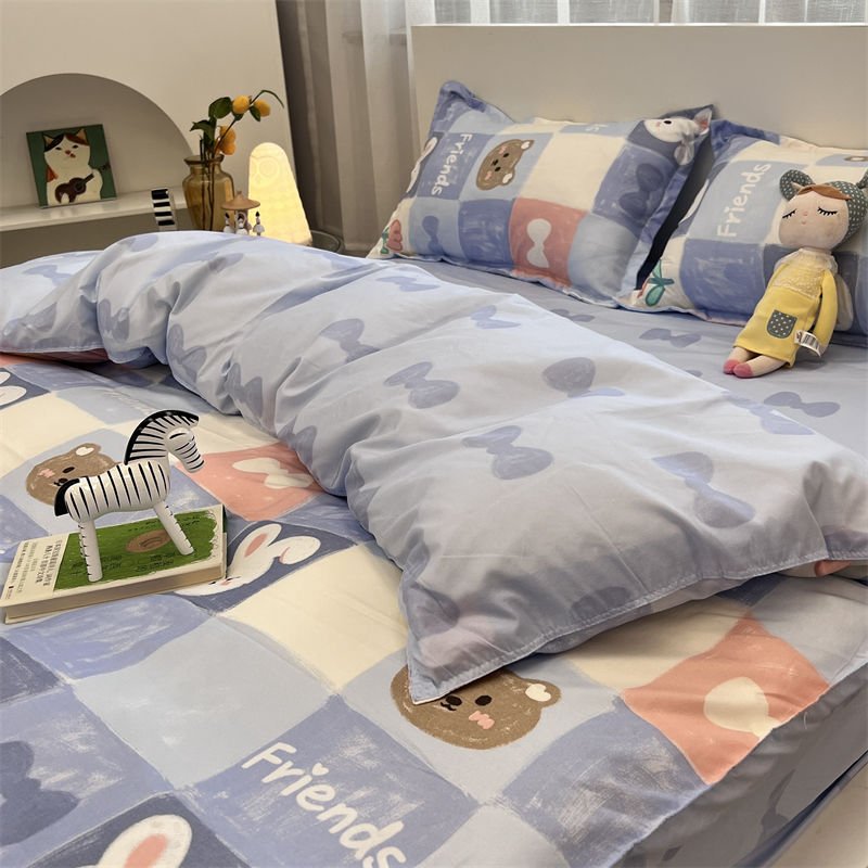 Cartoon Floral Duvet Cover Set for Kids - Casatrail.com