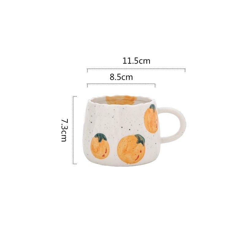 Cartoon Fruit Doodle Ceramic Coffee Mug 300ml - Casatrail.com