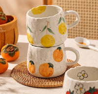 Thumbnail for Cartoon Fruit Doodle Ceramic Coffee Mug 300ml - Casatrail.com