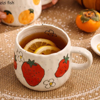 Thumbnail for Cartoon Fruit Doodle Ceramic Coffee Mug 300ml - Casatrail.com