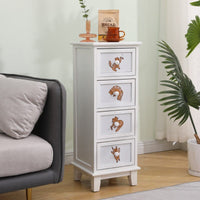 Thumbnail for Cartoon Girl Wooden Bedside Table with Multilayer Storage Cabinet - Casatrail.com