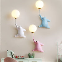 Thumbnail for Cartoon Polar Bear LED Wall Lamp for Kids' Bedroom - Casatrail.com