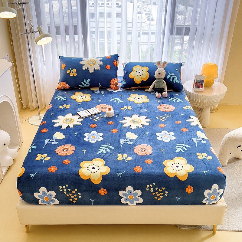 Cartoon Style Velvet Fitted Sheet - Casatrail.com