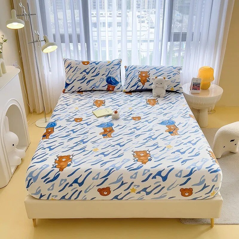 Cartoon Style Velvet Fitted Sheet - Casatrail.com