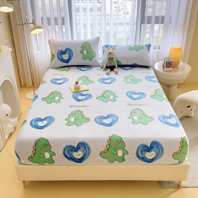 Cartoon Style Velvet Fitted Sheet - Casatrail.com