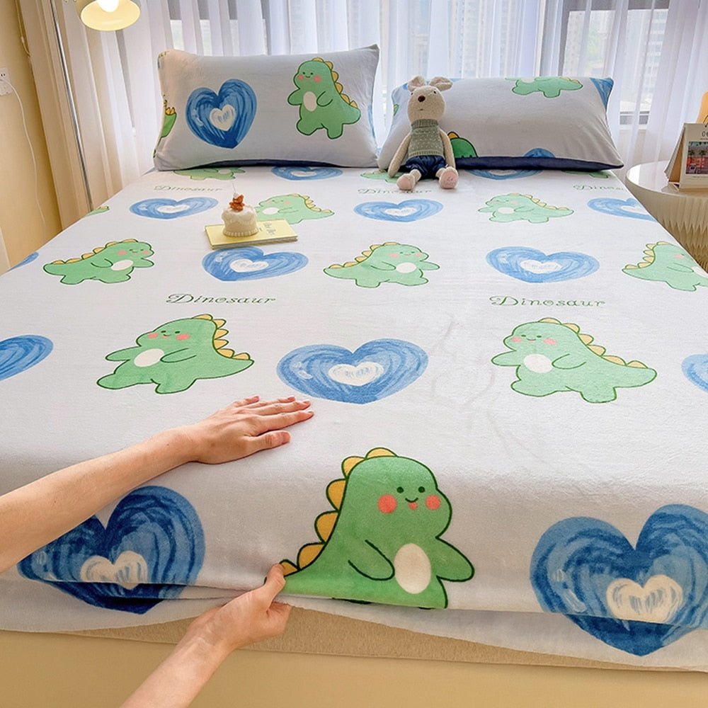 Cartoon Style Velvet Fitted Sheet - Casatrail.com