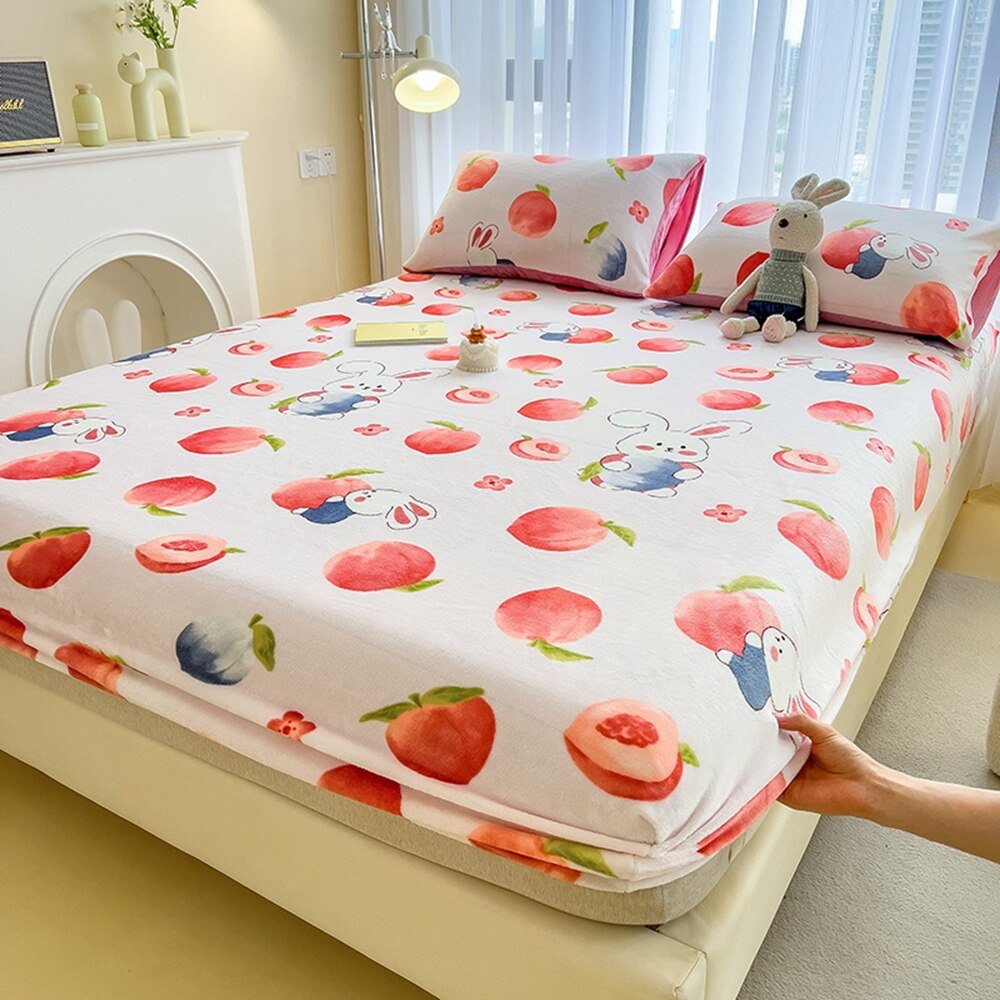 Cartoon Style Velvet Fitted Sheet - Casatrail.com