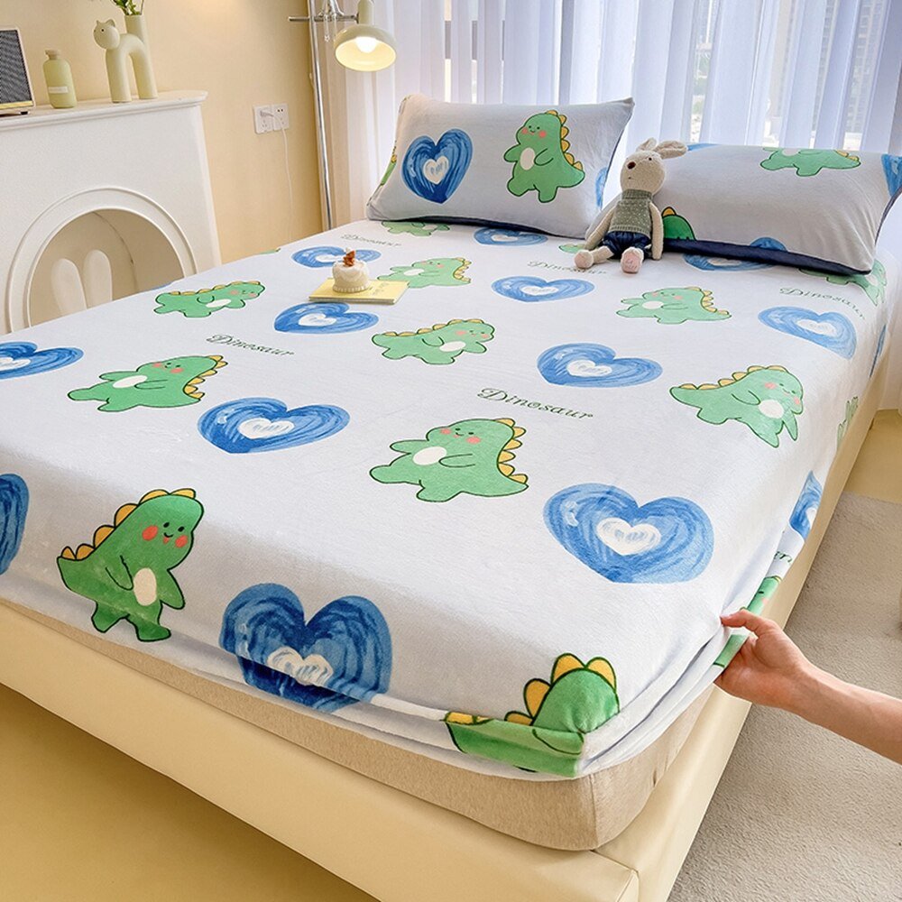 Cartoon Style Velvet Fitted Sheet - Casatrail.com