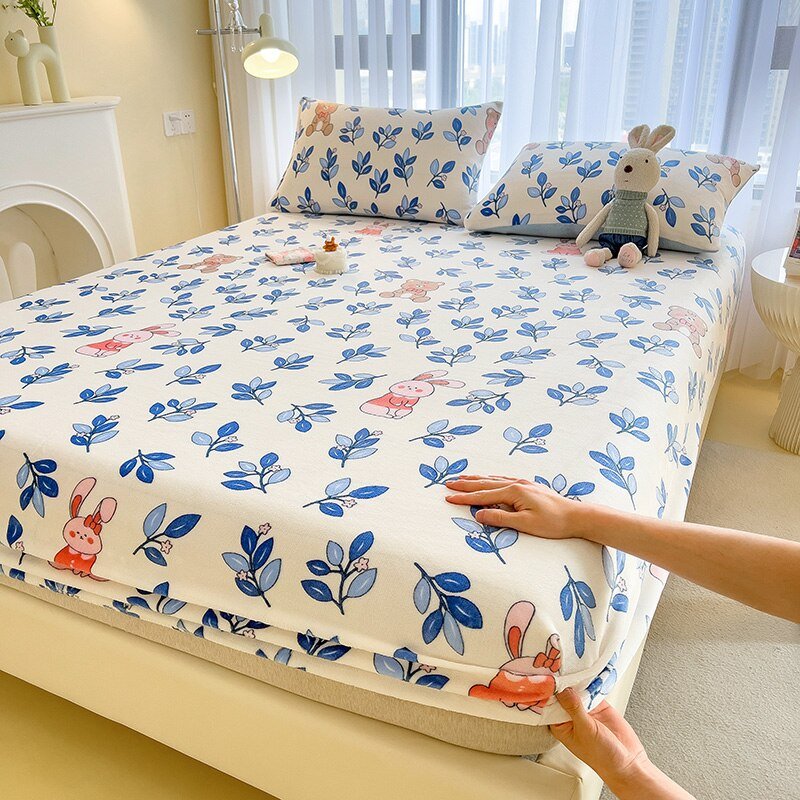 Cartoon Style Velvet Fitted Sheet - Casatrail.com