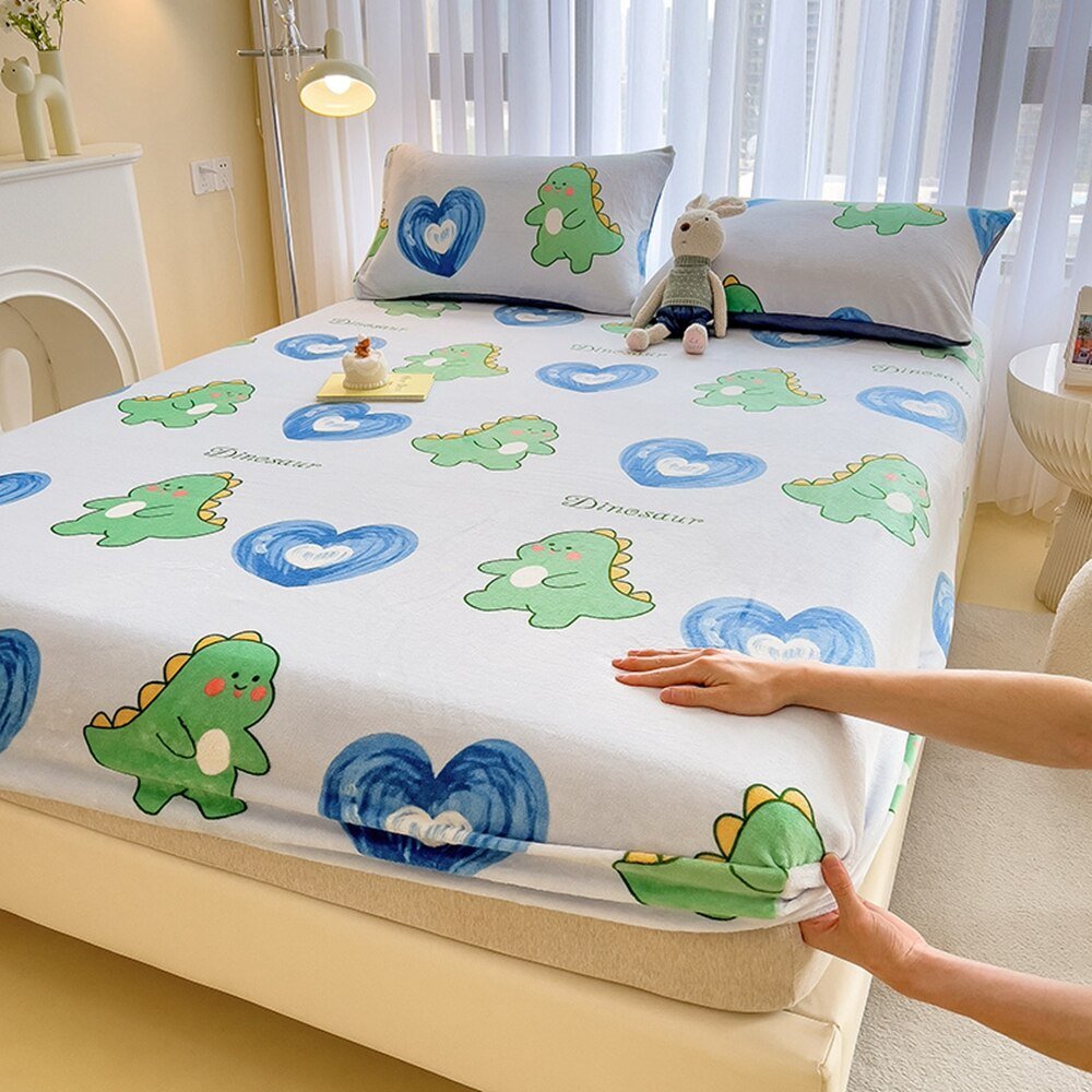 Cartoon Style Velvet Fitted Sheet - Casatrail.com